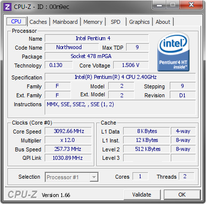screenshot of CPU-Z validation for Dump [00n9ec] - Submitted by  Diabolik Oc  - 2013-09-30 20:09:36
