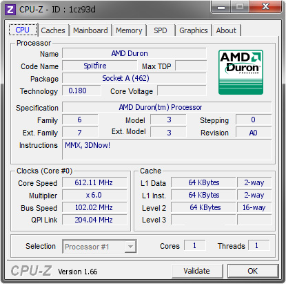 screenshot of CPU-Z validation for Dump [1cz93d] - Submitted by  _MakÂ·Dll_  - 2013-09-27 16:09:03