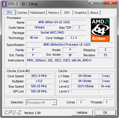 screenshot of CPU-Z validation for Dump [1ttngi] - Submitted by  FARID  - 2014-07-08 14:07:41