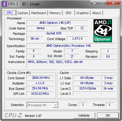 screenshot of CPU-Z validation for Dump [1ziqee] - Submitted by  trodas  - 2014-01-20 14:01:02