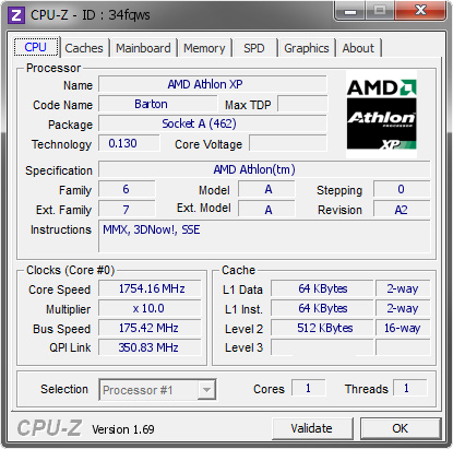 screenshot of CPU-Z validation for Dump [34fqws] - Submitted by  Strunkenbold  - 2014-07-05 14:07:38