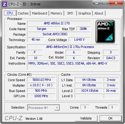 screenshot of CPU-Z validation for Dump [3idvwi] - Submitted by  ZorchThatCPU  - 2013-09-14 08:09:17