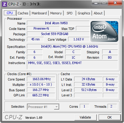 screenshot of CPU-Z validation for Dump [3rhr3k] - Submitted by  GiovyX96  - 2014-03-20 23:03:14