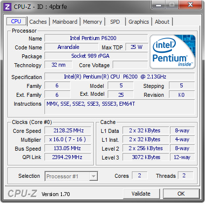screenshot of CPU-Z validation for Dump [4pbrfe] - Submitted by  GBN  - 2014-08-19 11:08:04
