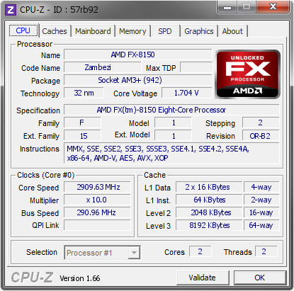 screenshot of CPU-Z validation for Dump [57rb92] - Submitted by  Corsair Labs  - 2011-12-03 23:12:43