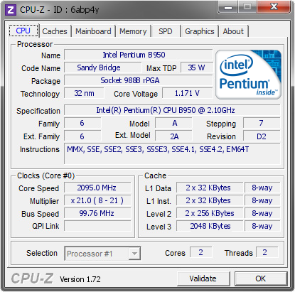 screenshot of CPU-Z validation for Dump [6abp4y] - Submitted by  John May is live!  - 2015-08-07 05:08:38