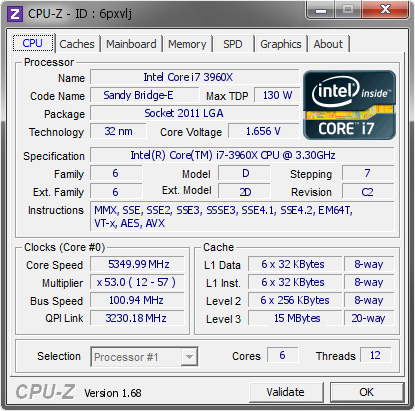 screenshot of CPU-Z validation for Dump [6pxvlj] - Submitted by  CENNIS-PC  - 2014-04-06 09:04:34