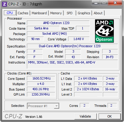 screenshot of CPU-Z validation for Dump [7dqgnh] - Submitted by  Aleslammer  - 2013-09-15 16:09:32