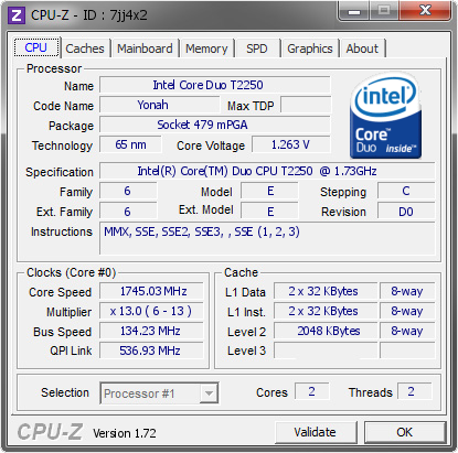 screenshot of CPU-Z validation for Dump [7jj4x2] - Submitted by  delly  - 2015-04-30 10:04:53
