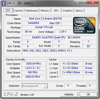 screenshot of CPU-Z validation for Dump [a0tpv1] - Submitted by  Cathesdus  - 2013-10-24 16:10:51