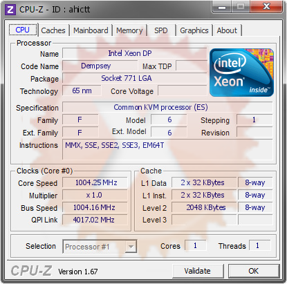 screenshot of CPU-Z validation for Dump [ahictt] - Submitted by  mohamed  - 2014-01-30 07:01:45