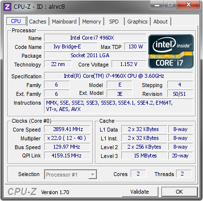 screenshot of CPU-Z validation for Dump [alrvc8] - Submitted by  Calathea Team Cup 2014  - 2014-09-29 19:09:42