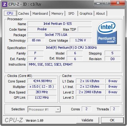screenshot of CPU-Z validation for Dump [c1i7uy] - Submitted by  ksateaaa23  - 2014-11-05 10:11:09