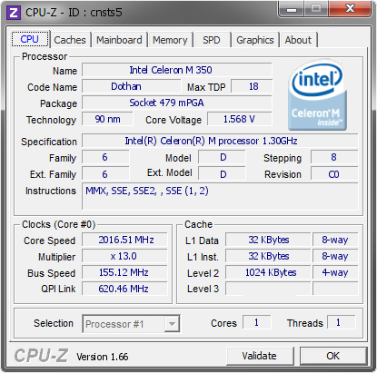 screenshot of CPU-Z validation for Dump [cnsts5] - Submitted by  Marquzz  - 2013-09-20 14:09:49