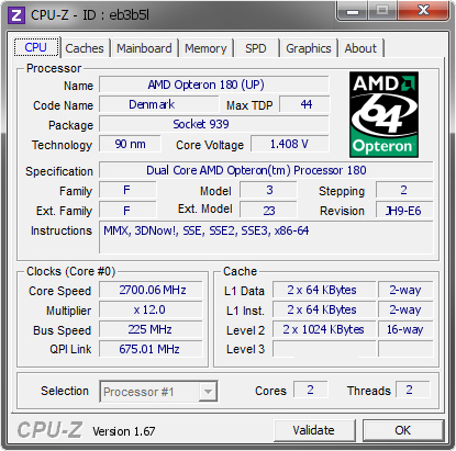 screenshot of CPU-Z validation for Dump [eb3b5l] - Submitted by  MARK-PC  - 2014-01-02 15:01:58