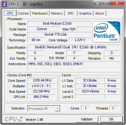 screenshot of CPU-Z validation for Dump [egx81q] - Submitted by  John May is live!  - 2014-02-20 15:02:14