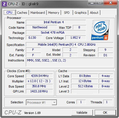 screenshot of CPU-Z validation for Dump [gkelr9] - Submitted by  ludek111  - 2014-07-16 23:07:16