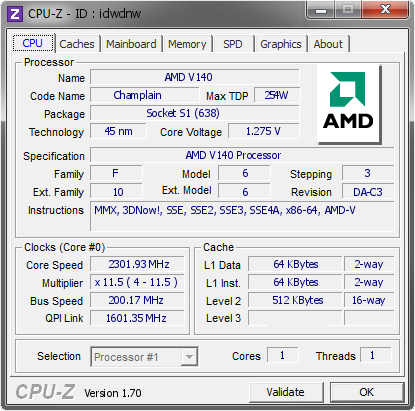 screenshot of CPU-Z validation for Dump [idwdnw] - Submitted by  GBN  - 2014-09-23 17:09:00