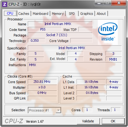 screenshot of CPU-Z validation for Dump [iyqk0r] - Submitted by  Antinomy  - 2014-01-20 08:01:37
