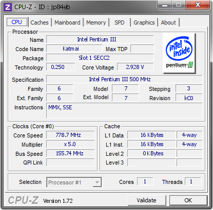 screenshot of CPU-Z validation for Dump [jp84eb] - Submitted by  RomanLV  - 2015-06-11 17:06:39