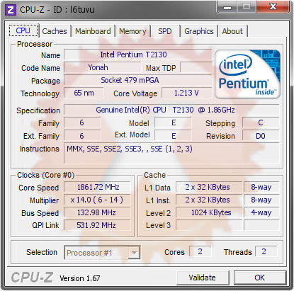 screenshot of CPU-Z validation for Dump [l6tuvu] - Submitted by  GBN  - 2013-12-04 17:12:19