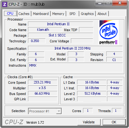 screenshot of CPU-Z validation for Dump [mub3ub] - Submitted by  mrpaco  - 2015-06-11 22:06:40