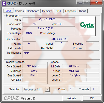 screenshot of CPU-Z validation for Dump [pme4l8] - Submitted by  Antinomy  - 2014-01-09 08:01:22