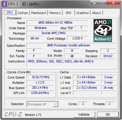 screenshot of CPU-Z validation for Dump [pptfcx] - Submitted by  transistor.bf  - 2014-12-18 12:12:45