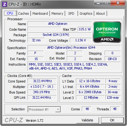 screenshot of CPU-Z validation for Dump [r634lv] - Submitted by  tiborrr of OC-Lab.si  - 2015-07-13 15:07:21