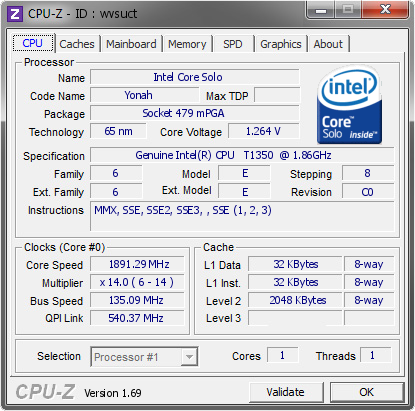 screenshot of CPU-Z validation for Dump [wvsuct] - Submitted by  Lippokratis  - 2014-06-20 12:06:21